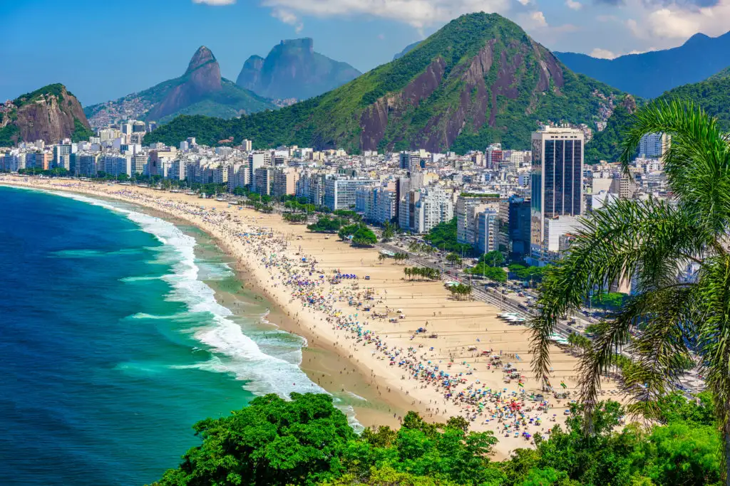 Copacabana beach in Rio de Janeiro, Brazil
