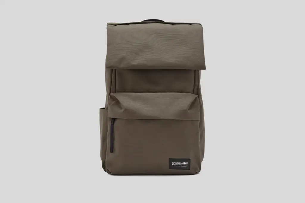 Everlane The ReNew Transit Backpack on grey background
